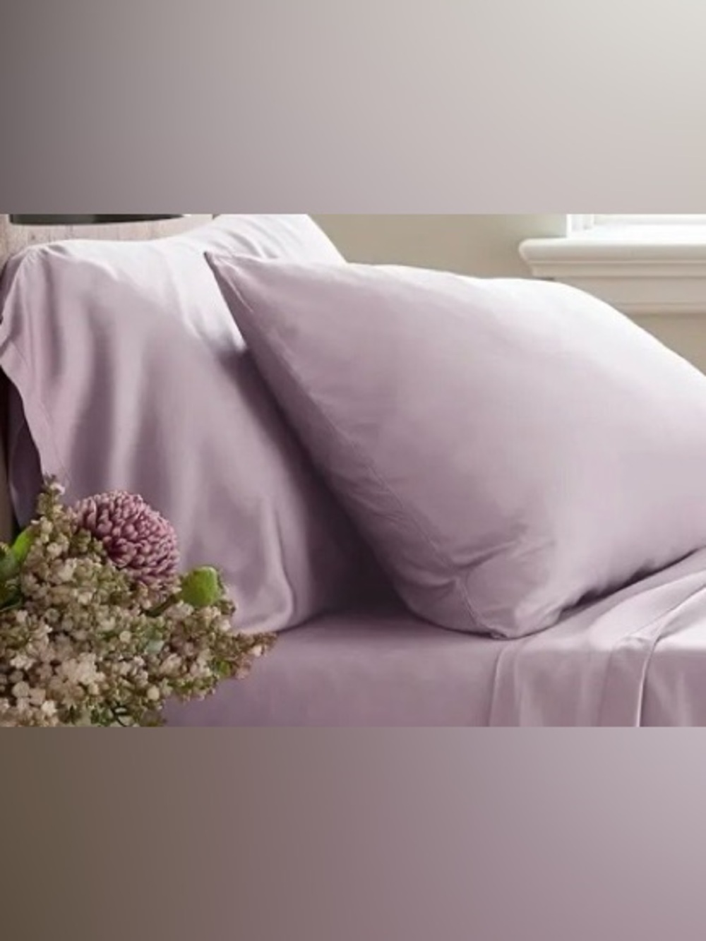 NWOT Quince Bamboo Pillowcase Set, King (Orchid)
